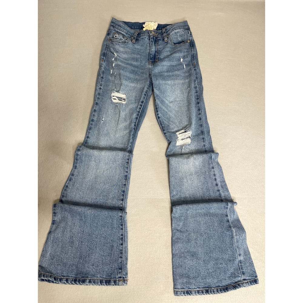 Altar'd State Flare Bootcut Distressed Jeans Galveston Wash‎